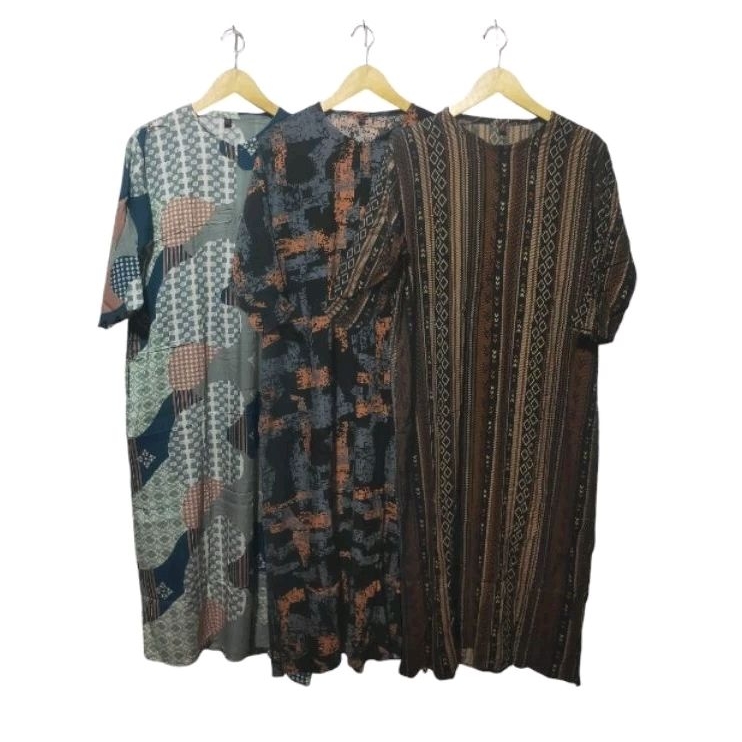 Daster Gamis Lily Daily Rayon Premium Lengan 3/4 Terbaru LD 120cm