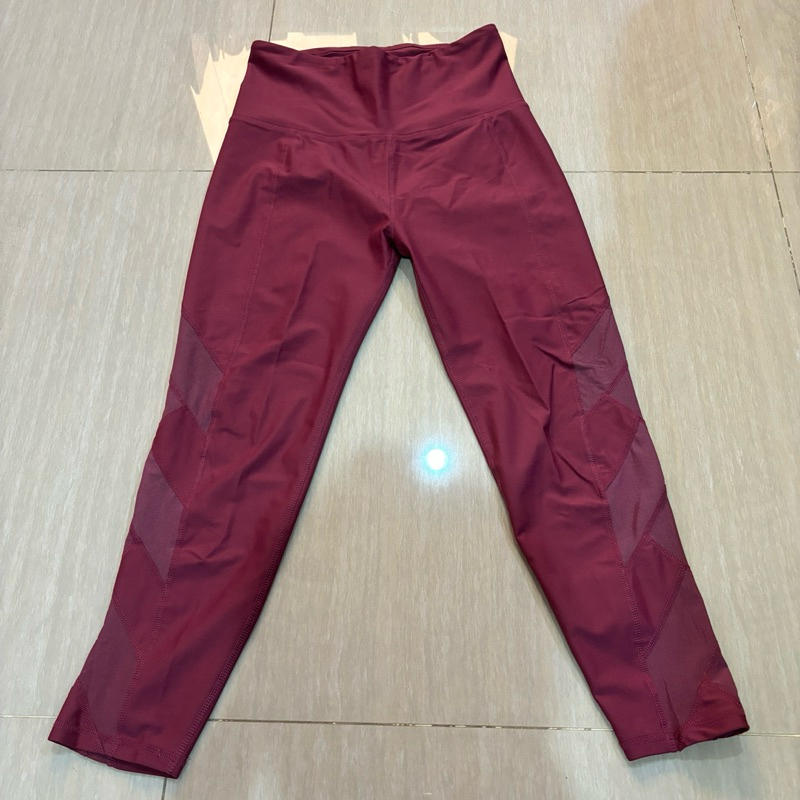 Cotton on Body Legging Sport Training Women Red Maroon Rectangle - Legging Olahraga Wanita Merah Mar