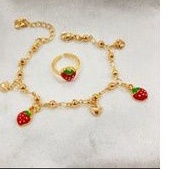 Bonuskan Gelang dan cincin anak strobery titanium