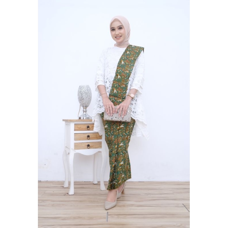 Rok Span/WiruInstan/RokDuyung/RokMermaid/Rok Lapis Motif Emerald Hijau Katun Halus Wisuda/Kondangan/