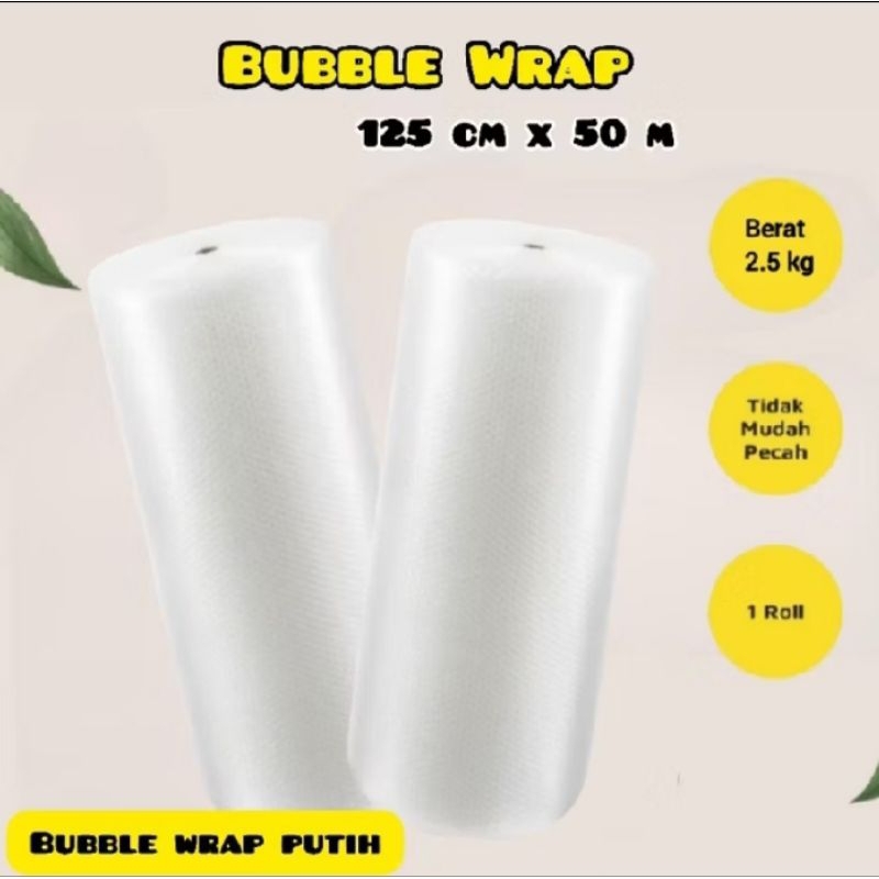 

BUBBLE WRAP LEBAR / UNTUK PACKING BARANG WARNA HITAM DAN PUTIH 1.25 X 50 M 1 Roll
