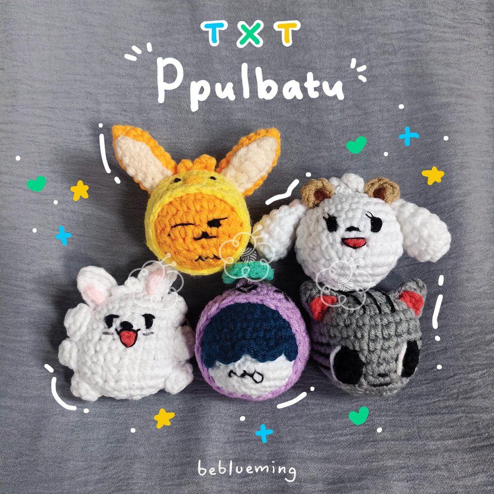 [PO - Baca Deskripsi] Crochet Ppulbatu Keychain / Gantungan Kunci Rajut TXT