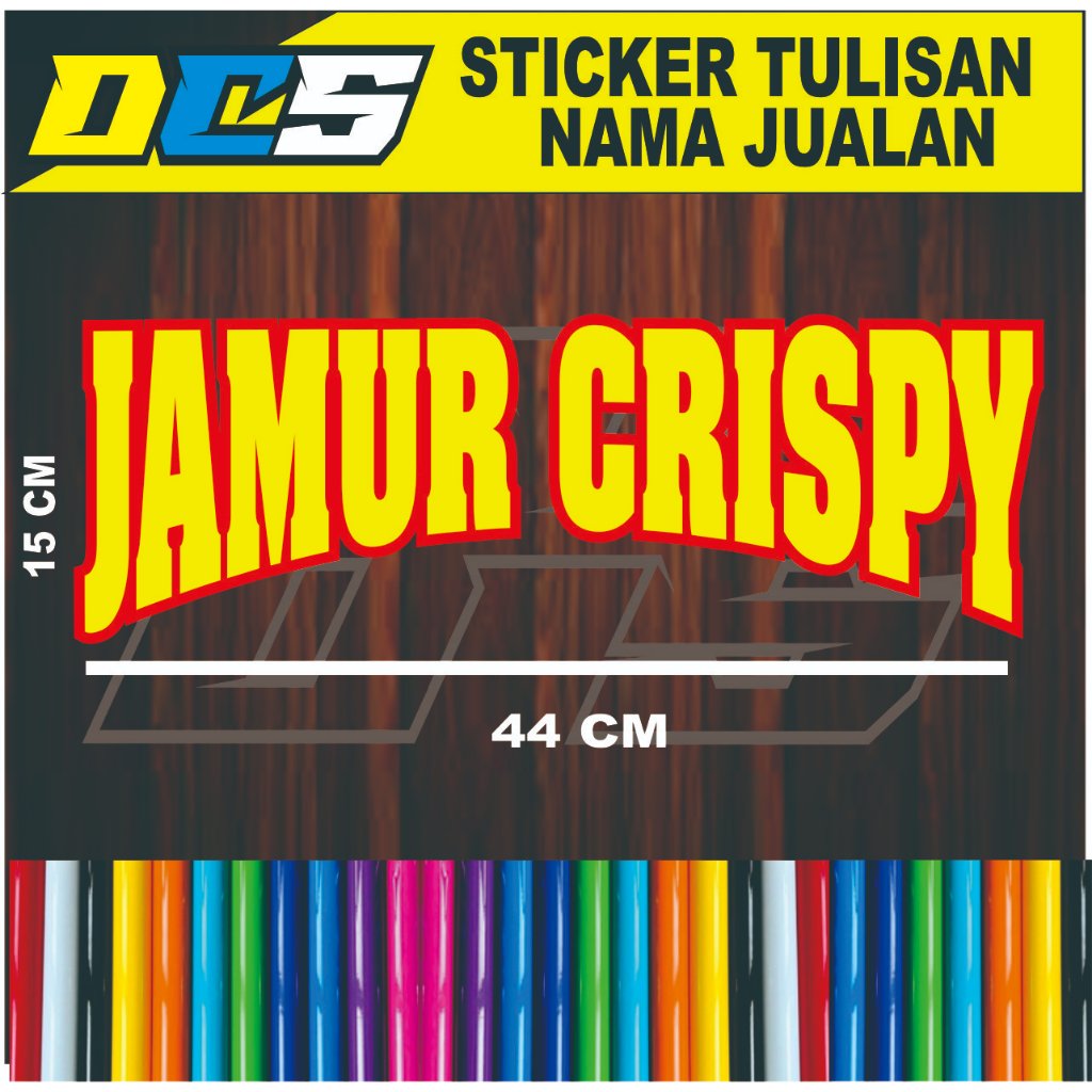 

STICKER TULISAN JAMUR CRISPY STICKER HURUF DOBEL