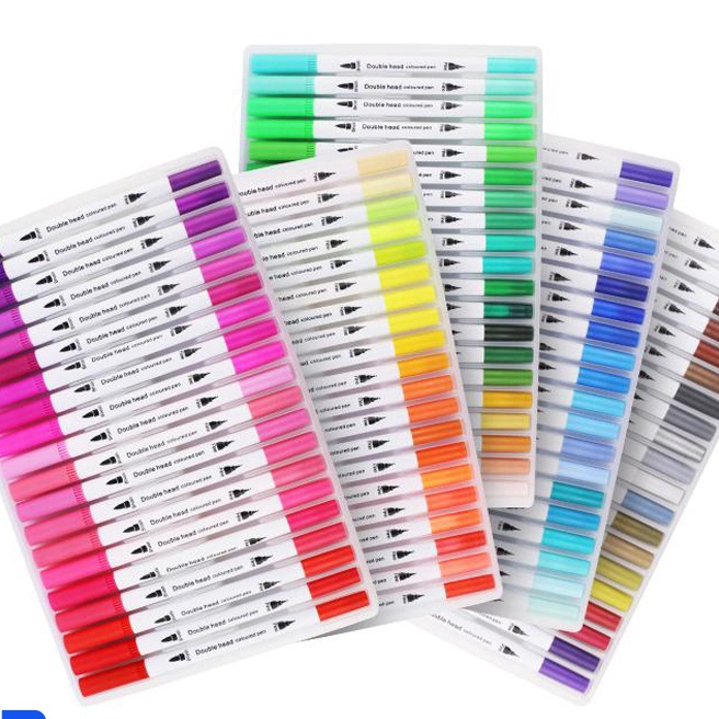 

FG2 Hhtune 12366112 Spidol Warna Set Brush Pen double tip drawing pen