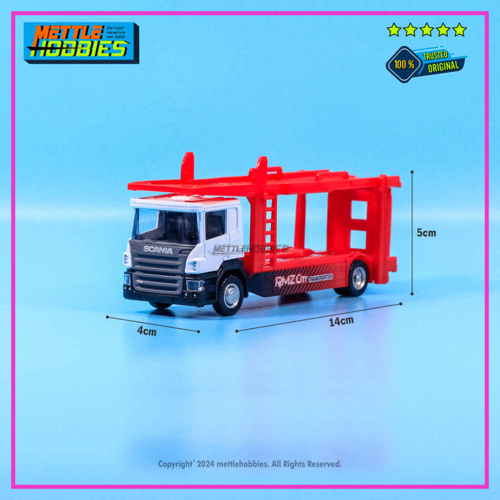 Huadawei RMZ Scania Truck Transporter Mobil Diecast Miniatur Truk 1:64