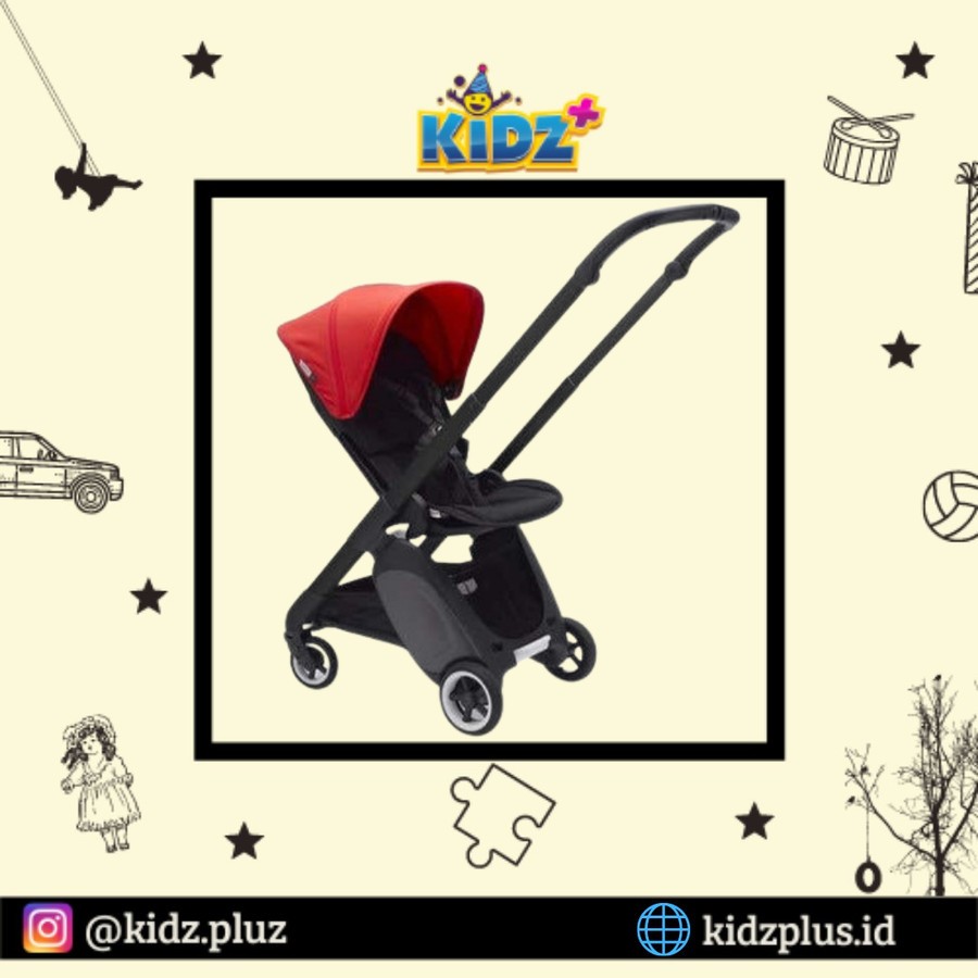 Sewa Bugaboo Ant Stroller Frame Black - Red