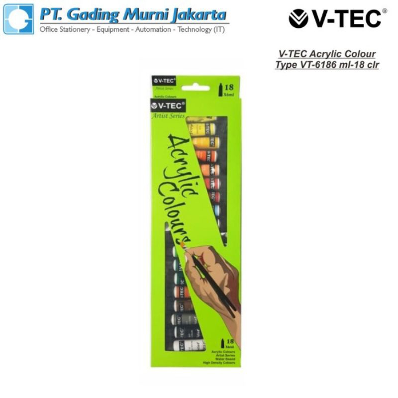 

V-TEC Acrylic Colour Type VT-618 6 ml-18 clr