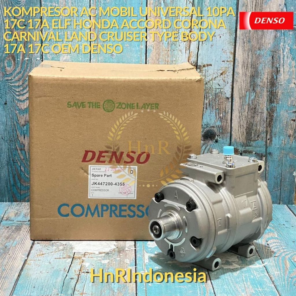 Kompresor AC Mobil Universal 10PA 17C 17A Elf Honda Accord Corona Carnival Land Cruiser Type Body 17