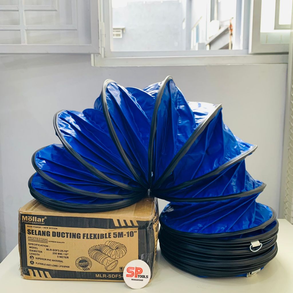 SELANG DUCTING / SELANG FLEXIBLE EXHAUST BLOWER VENTILATOR 10" 10 INCH X 5 METER 5M MOLLAR