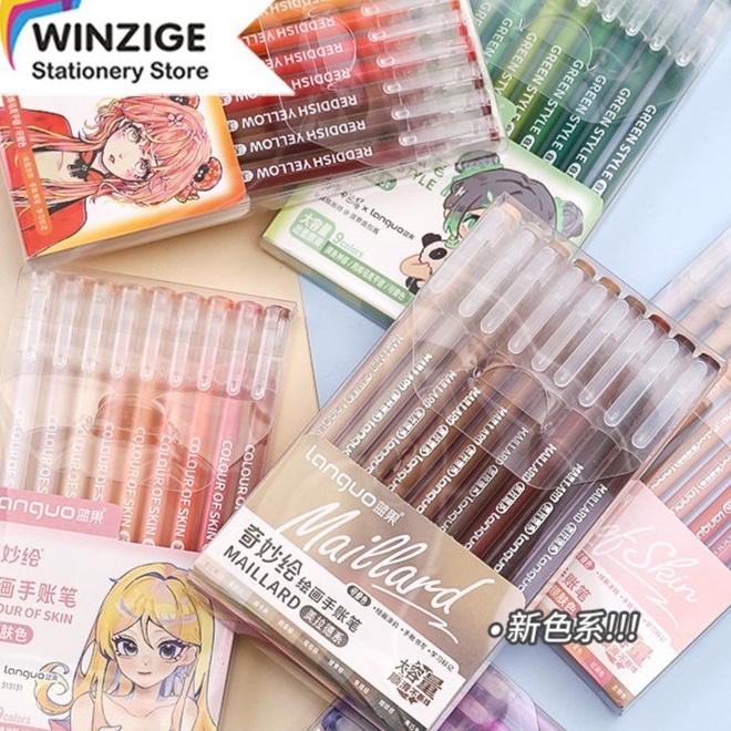 

FG2 Winze set 117 colors gel pen aesthetic morandi pastel retro color drawing pen pulpen warna warni lucu journal marker pen alat tulis stationery spidol acrylic marker