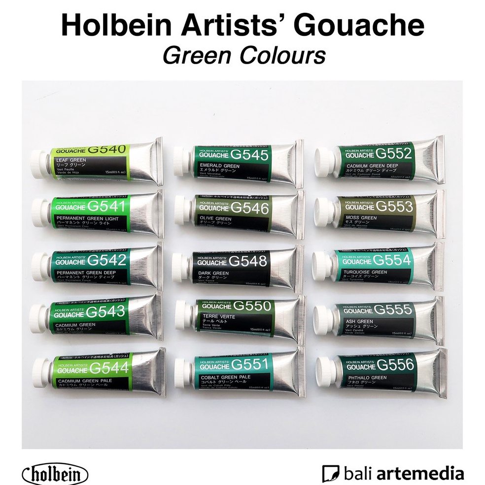 

KODE H66E Holbein Artists GREEN Gouache Paint 15ml