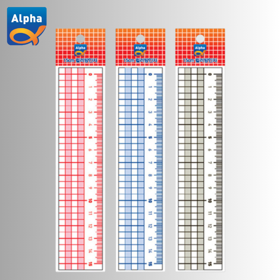 

[Alpha] Color Grid Ruler 15 cm / Penggaris 15 cm - Random