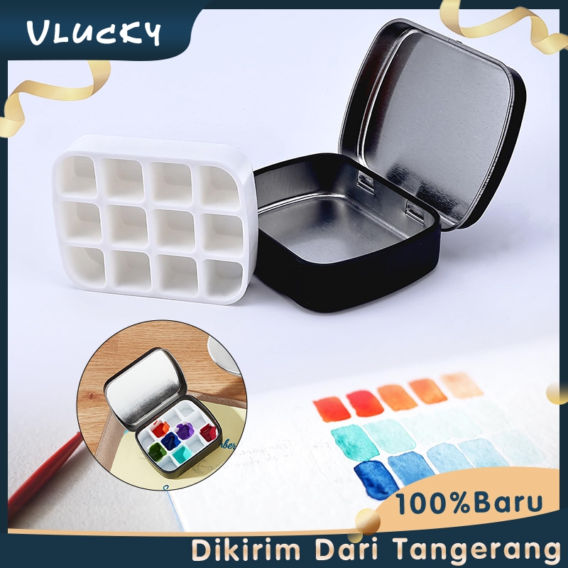 

Travel Palette Box Mini Metal Palette Painting Empty Watercolor Palette