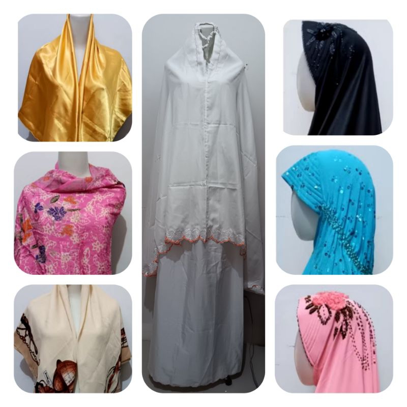 Selendang | Syal | Jilbab | Pashmina | Hijab Instan | Hijab Segiempat | Bergo | Mukena