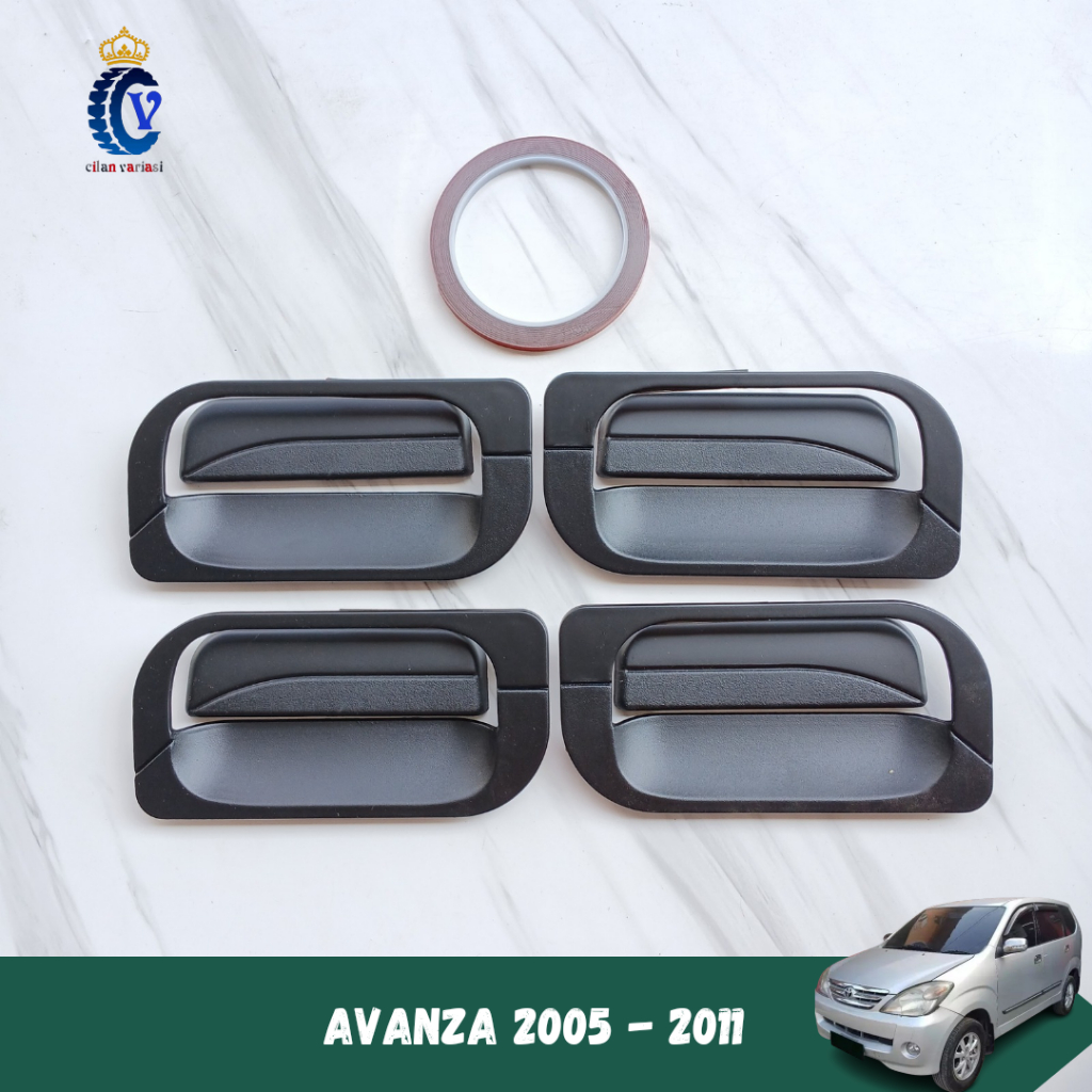 Cover Handle Outer Pintu Mobil Avanza 2005 - 2011 Hitam Sporty