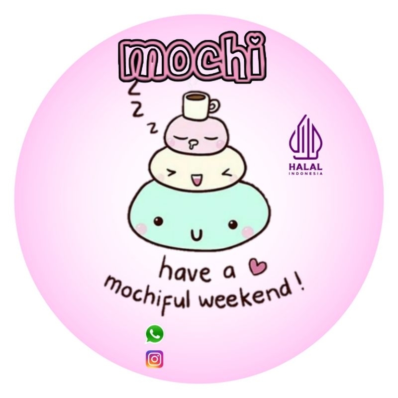 

(MINIMAL ORDER 100 PCS) STICKER MOCHI/STICKER MAKANAN/STICKER SNACK/STICKER CEMILAN/STICKER KUE