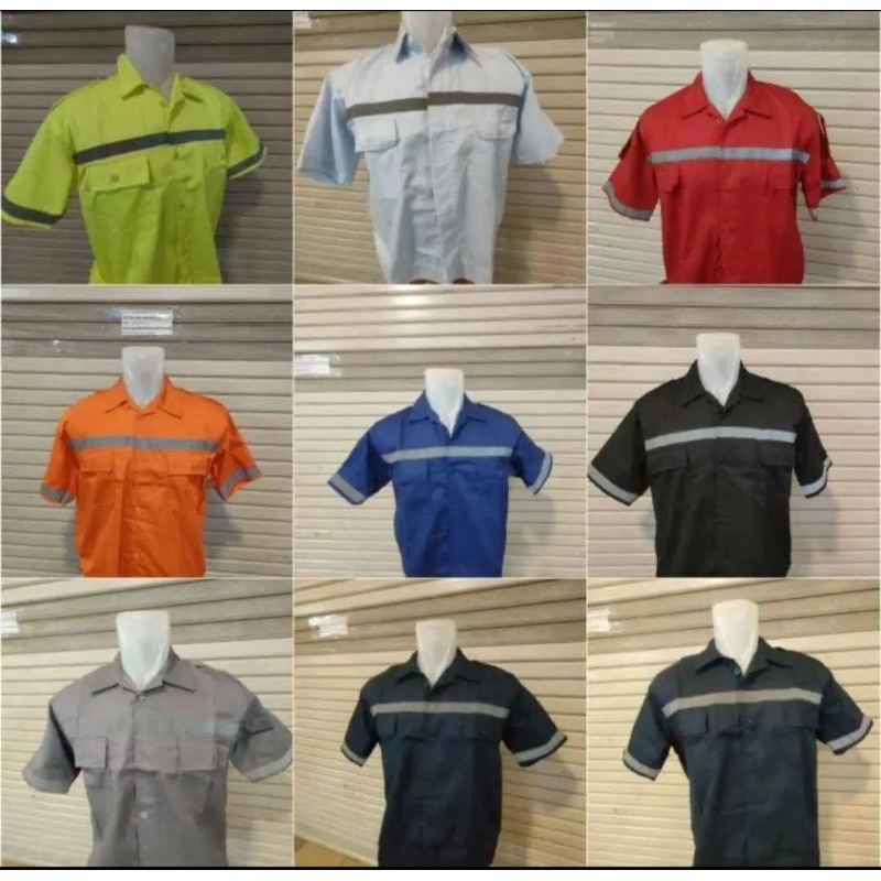 Baju Atasan Safety Lengan Pendek / Baju Safety Lengan Pendek / Baju Safety