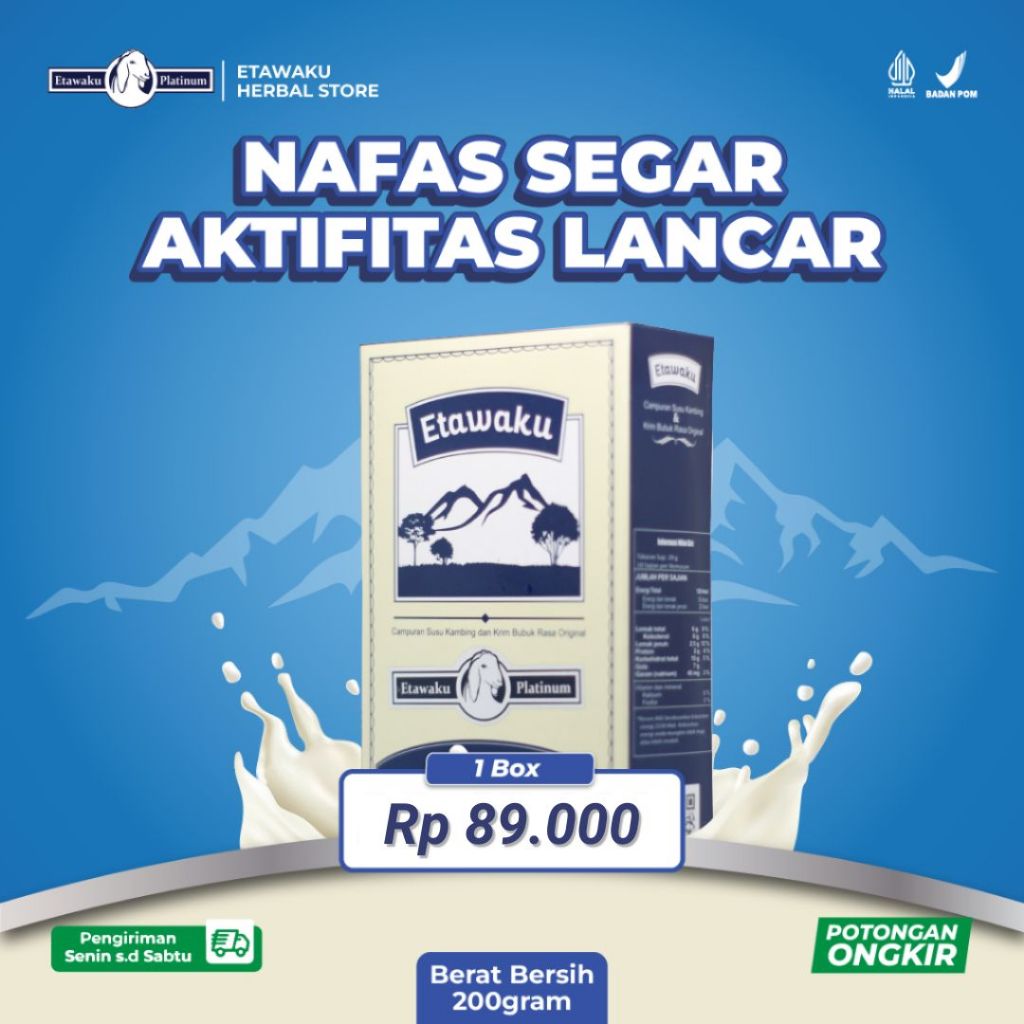 

Etawaku Platinum Susu Etawa Meringankan Sesak Nafas Original 1 Box