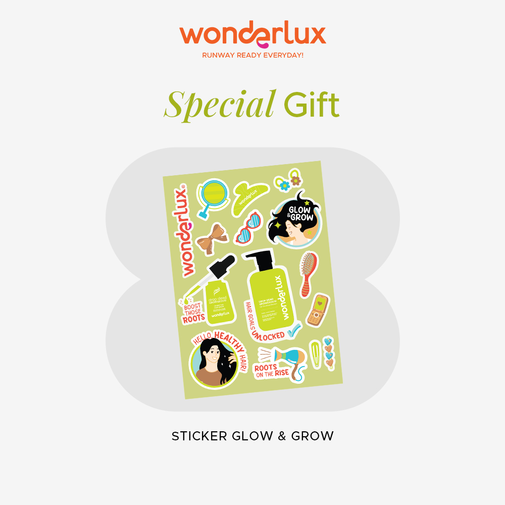 

[GIFT] WONDERLUX GLOW & GROW STICKER KHUSUS PEMBELIAN DROP DEAD GROWGEOUS! SHAMPOO