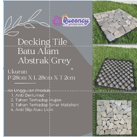 Paket Bundling 10 pcs Decking Tile Batu Alam - Batu Alam Mozaik - Batu Alam Abstrak