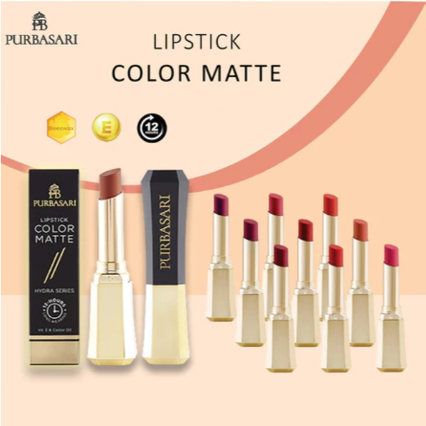 Purbasari Matte Lipstick 81-95  lipstik | Cheeck Lip 2 in 1 Color Tint | Oil Control Matte BPOM