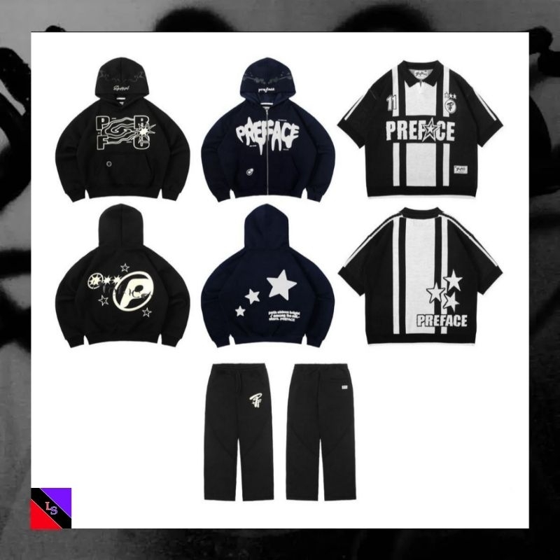 [ORIGINAL] Preface - Dystopia Series | Vortex of Dystopia Hoodie Black | Trilogy Zip Hoodie Navy | D