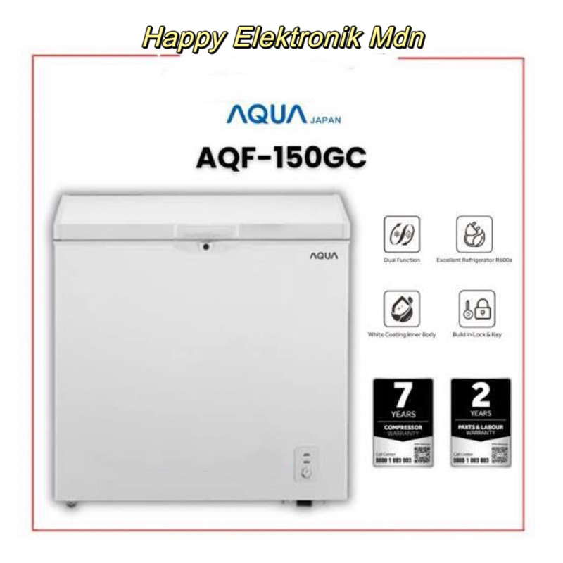 Aqua Aqf 150 Gc Aqua Chest Freezer Box AQUA AQF150GC Lemari Pembeku Daging AQUA Freezer 157 Liter Aq