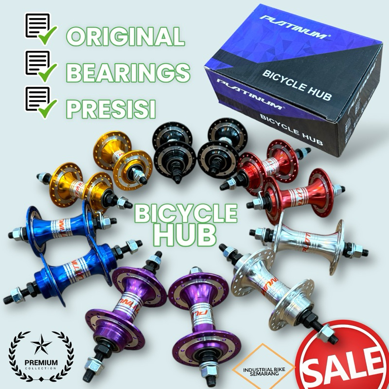( HFH PLATINUM / 36H / CNC ) Hub Freehub Bos Tromol Sepeda BMX Platinum Haro Bearing Lubang 36H Hole