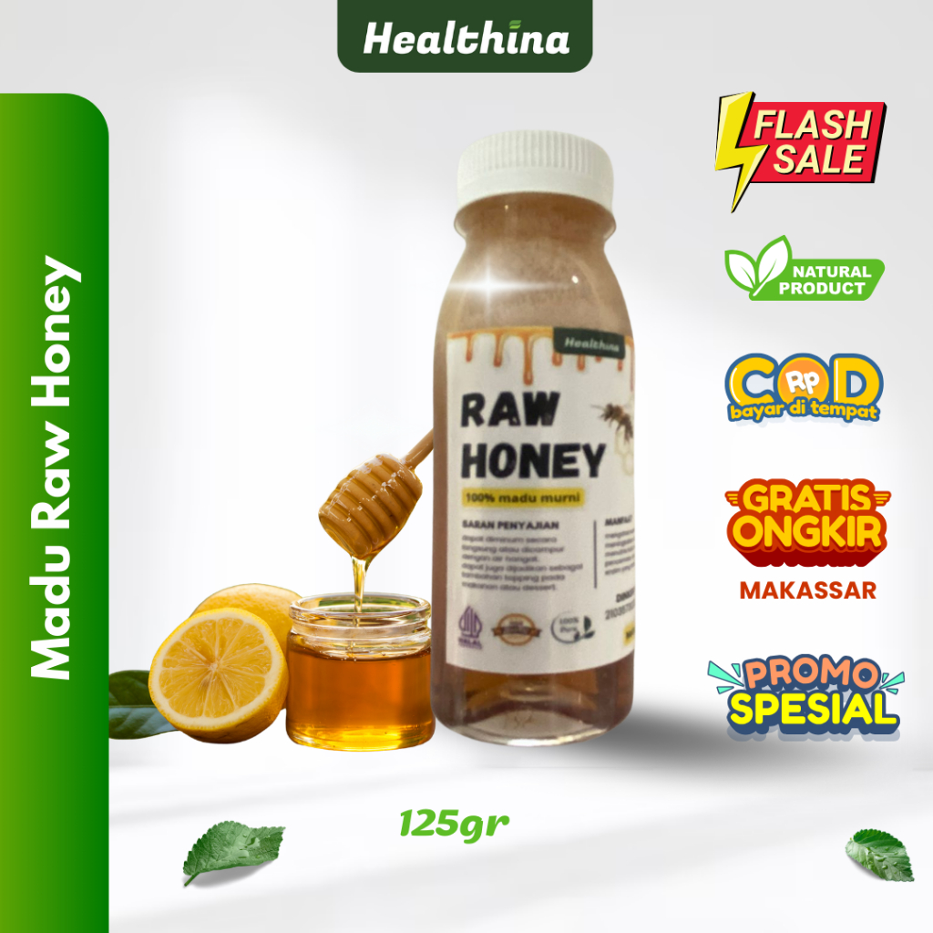 

COD Makassar Madu Raw Honey 125gr Alami Natural Original Fresh Murni Premium Quality