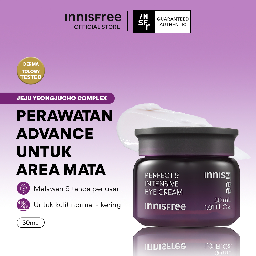 [Special 12.12 Diskon 50%] Innisfree Perfect 9 Intensive Eye Cream 30ml - Krim Mata untuk Kencangkan