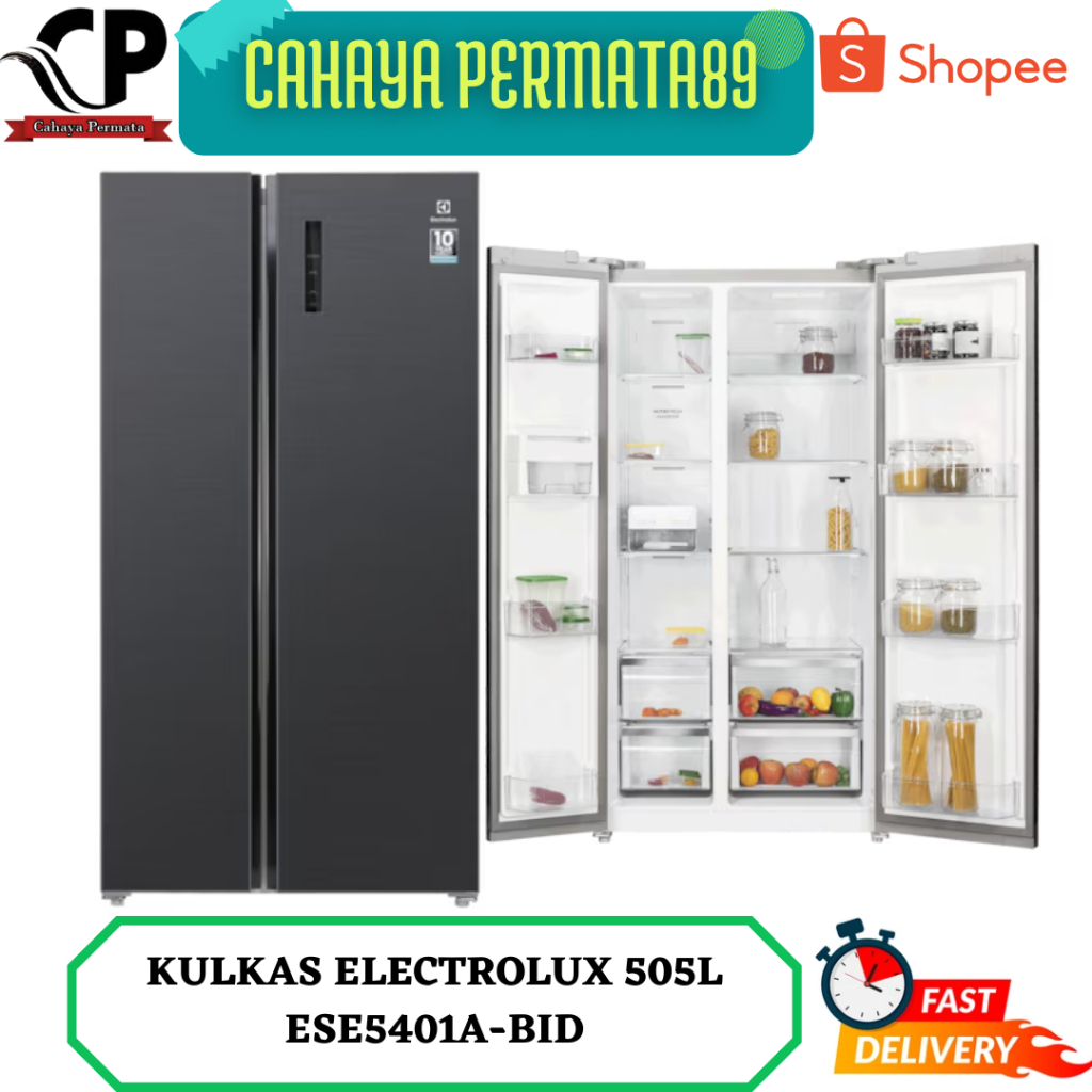 ELECTROLUX ESE5401A-BID Kulkas Side By Side 505 L Inverter ESE 5401A
