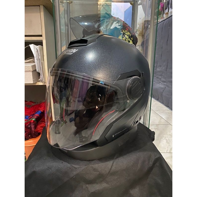 nolan n405 half face pesanan grey motostation