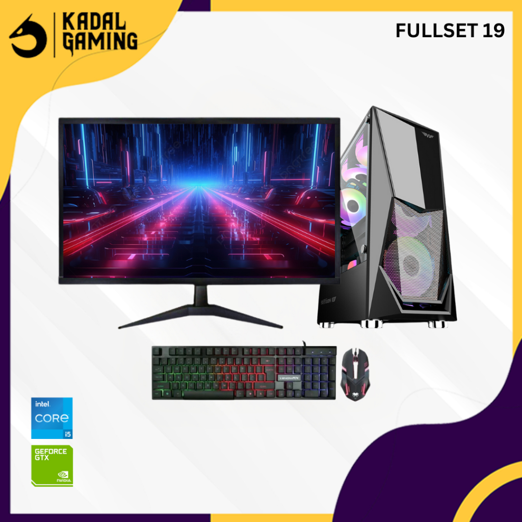 PC GAMING INTEL CORE I5 12400F VGA NVIDIA GTX 1060 6GB RAM 16GB SSD 256GB EDITING SUPPORT LIVESTREAM