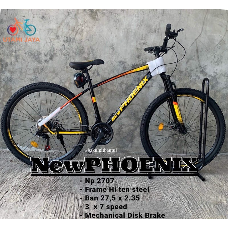 Sepeda Anak cowok Gunung MTB New phoenix 2707 ukuran 27,5 inch | Sepeda gunung new Phoenix | sepeda 