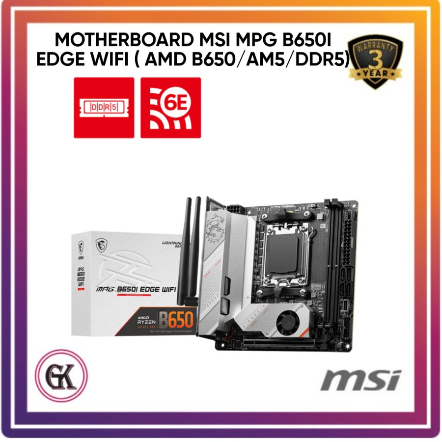 MOTHERBOARD MSI MPG B650I EDGE WIFI ( AMD B650 / AM5 / DDR5 )