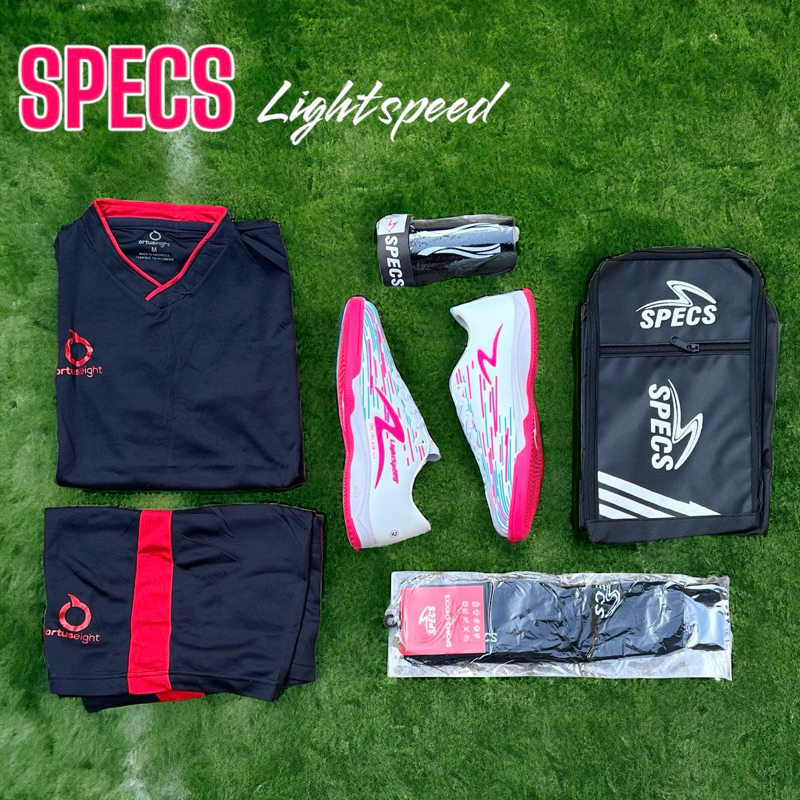BEST SALE (PAKET 5) Sepatu Futsal Specs Accelerator Lightspeed warna Ungu Hitam Merah Premium