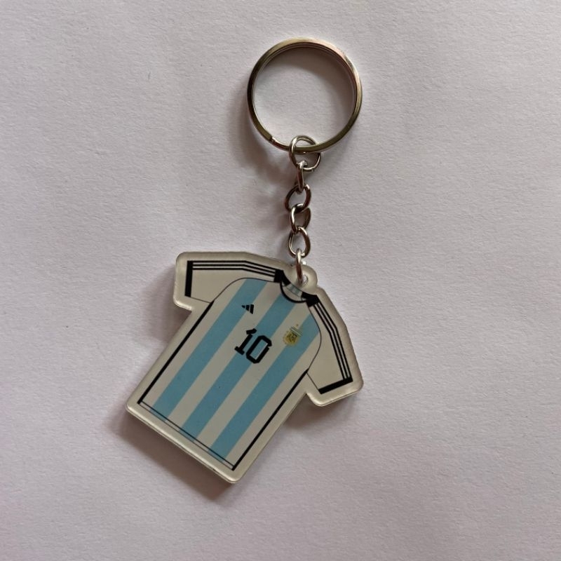 KEYCHAIN GANTUNGAN KUNCI JERSEY MESSI ARGENTINA HOME - RDSTORE