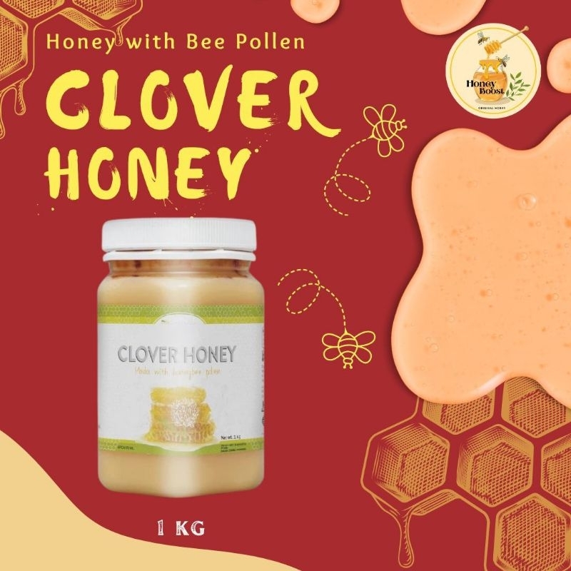 

MADU CLOVER HONEY 1kg FREE SENDOK KAYU ORIGINAL EXP 2026