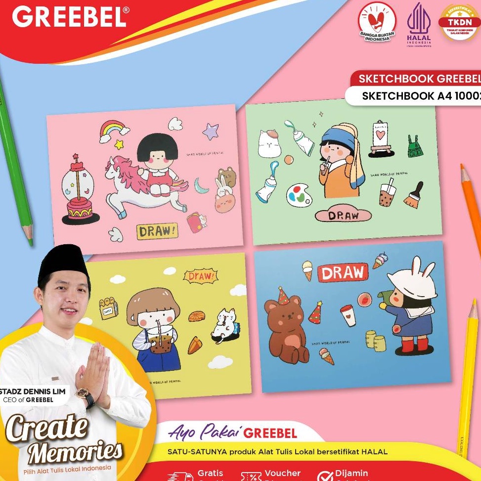 

KODE E35X GREEBEL Buku Gambar Sketch Book A4 3 Lembar 12 Buku Sketsa Drawing Book