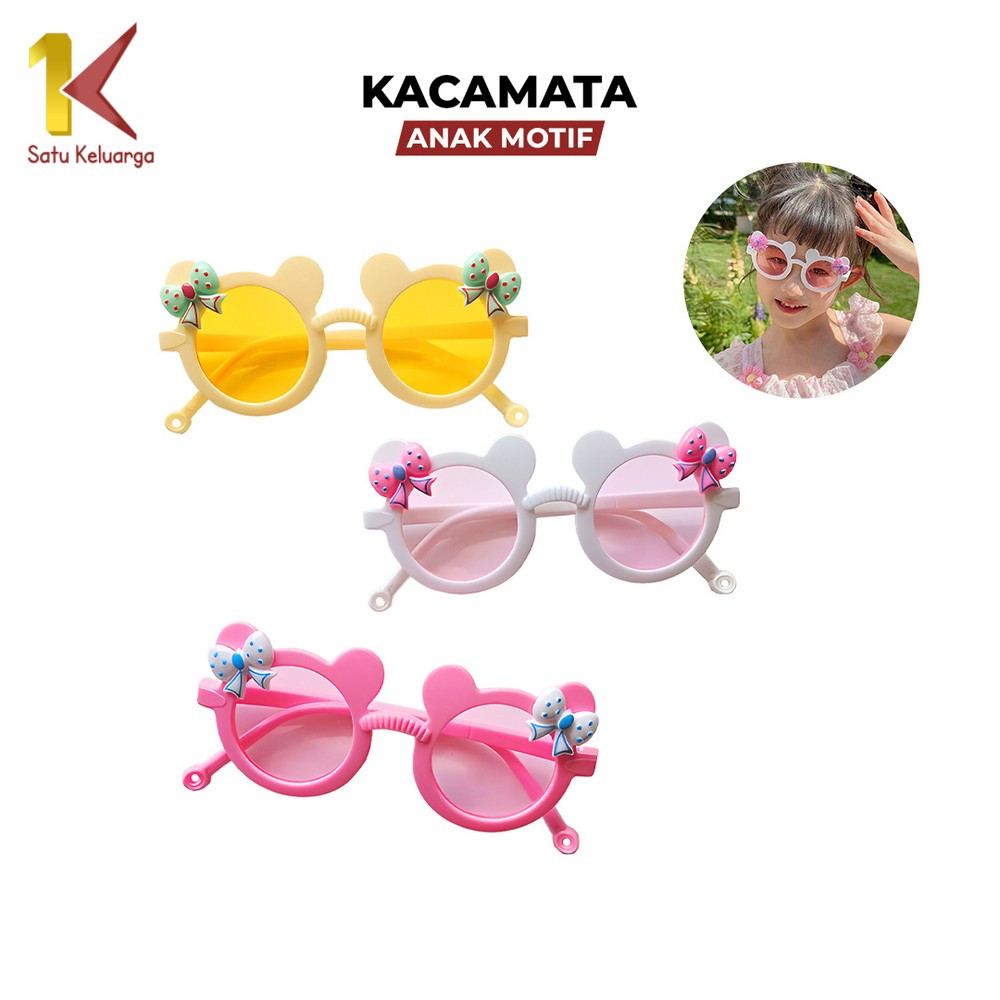 Satu Keluarga Kacamata Anak Motif Mouse Pita Lucu C1129 Sunglasses Kids Kacamata Hitam Anti Radiasi