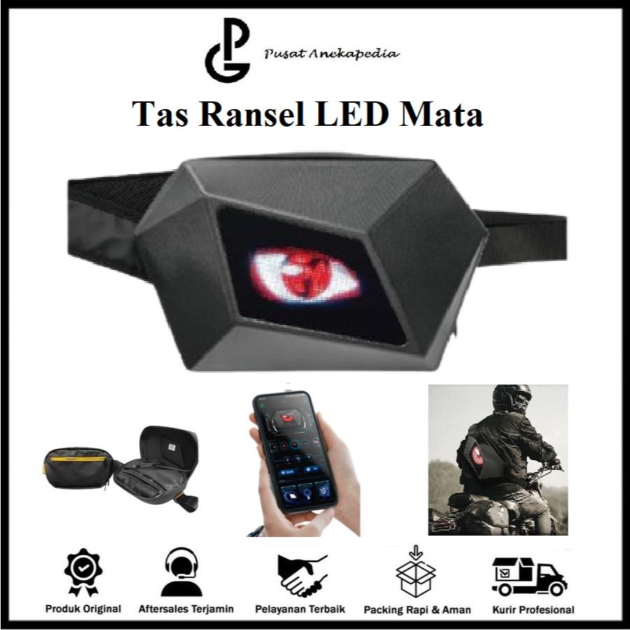 Tas Layar LCD Pintar iOS/Android - Tas LED Dengan Layar - Tas Ransel LED Mata