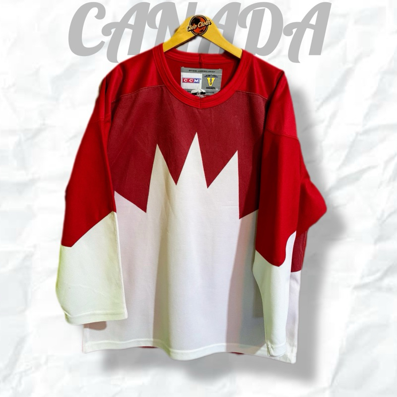 Jersey Vintage National Team Canada 1972 By CCM Full Bordir