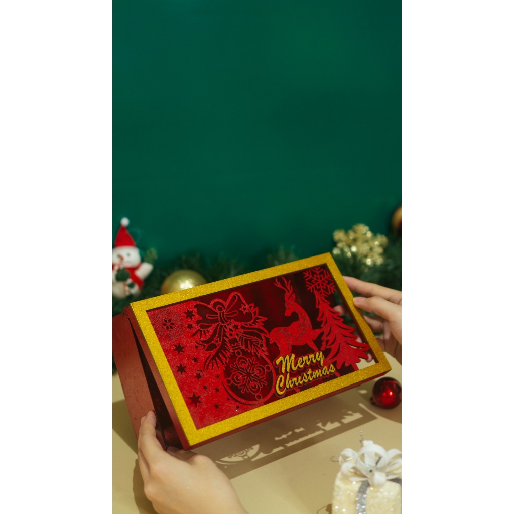 

box hampers natal premium made by woods/kayu