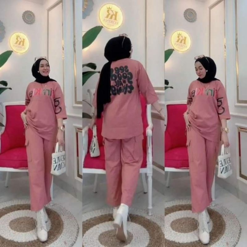 ONE SET CK CARGO // SETELAN KAOS ORIGINAL NABIL