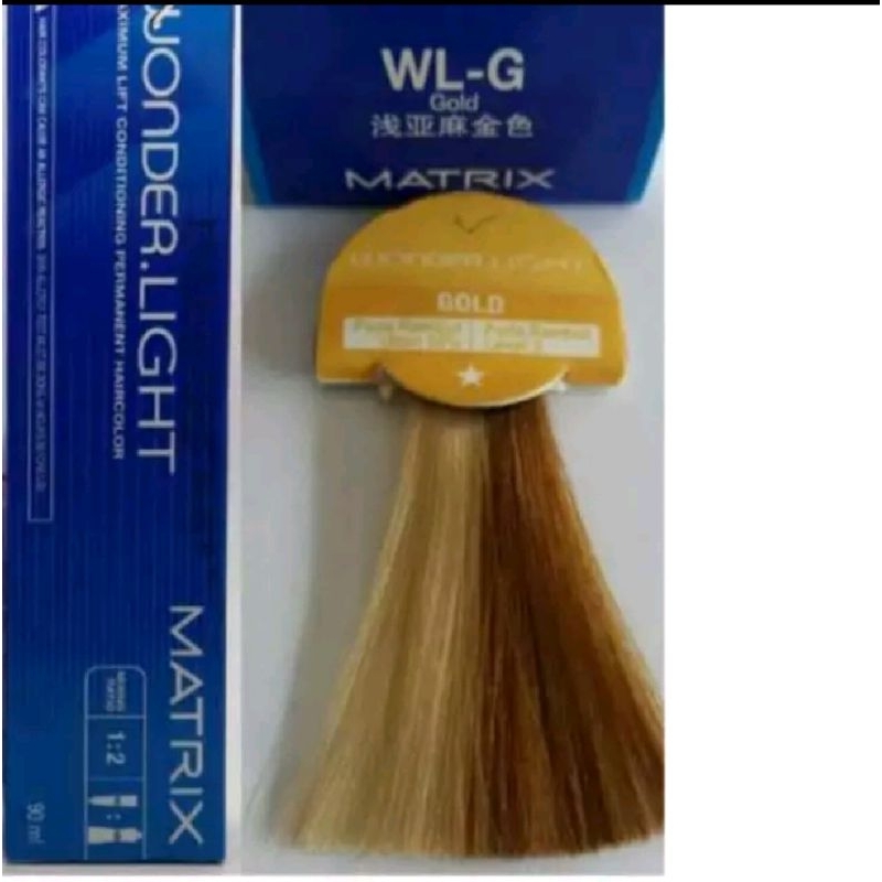 (CSY) Matrix wonderlight permanent hair color WL-G (gold) 90ml, dekat expired bln Februari 2025