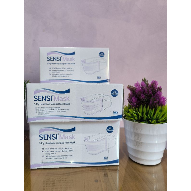 Masker Sensi Hijab / Masker Medis Sensi Hijab isi 50pcs