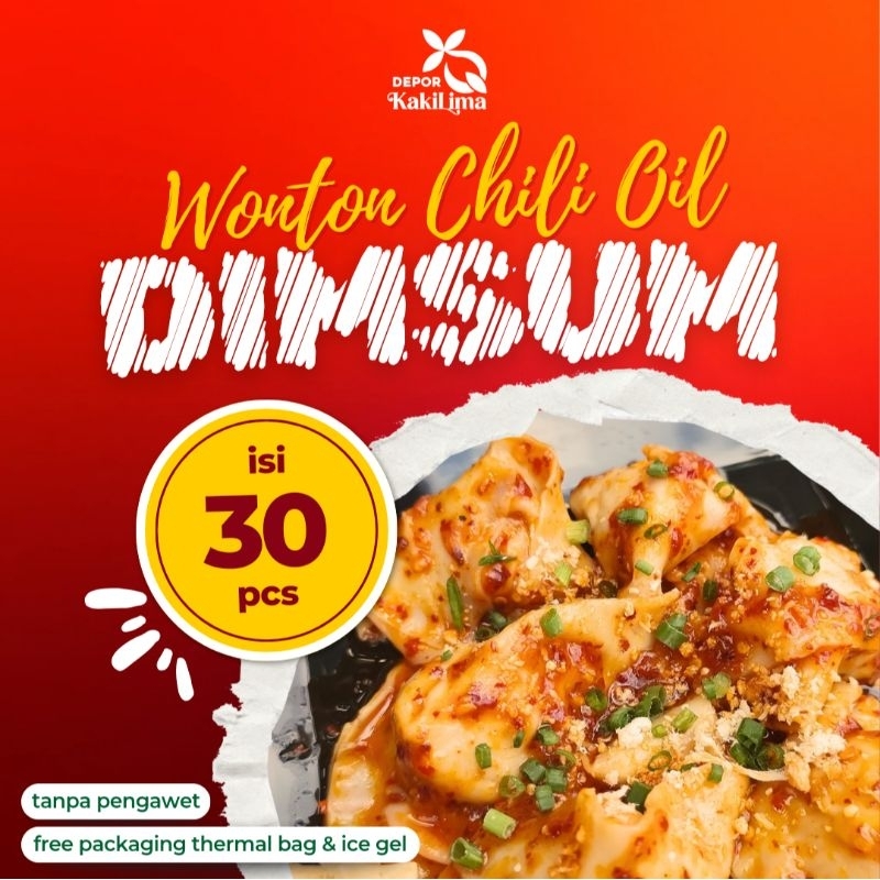 

DIMSUM | WONTON CHILI OIL | FROZEN FOOD | 30 PCS/PACK