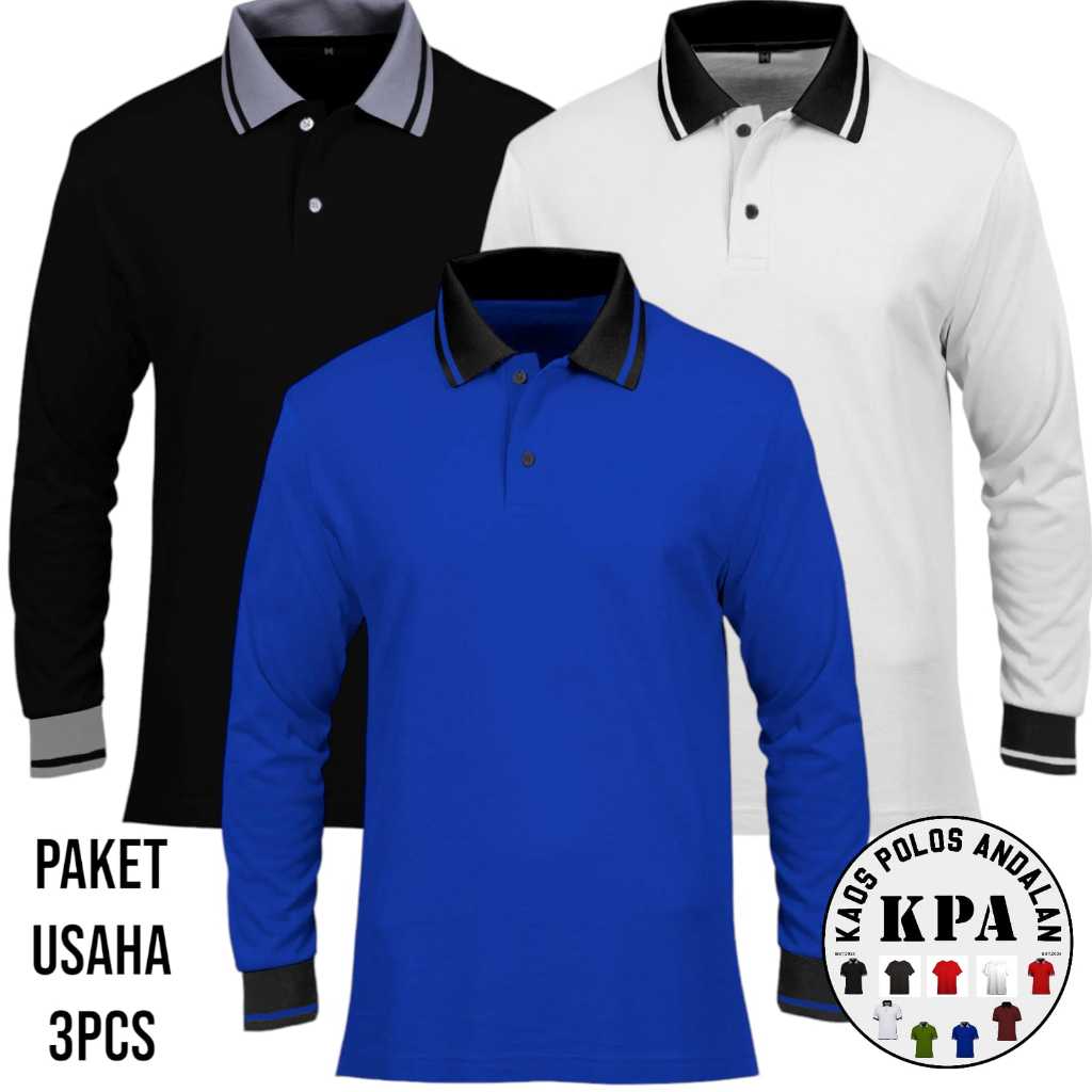 kaos polo pria /KAOS POLO SHIRT /kaos polo lengan panjang/pria dan wanita