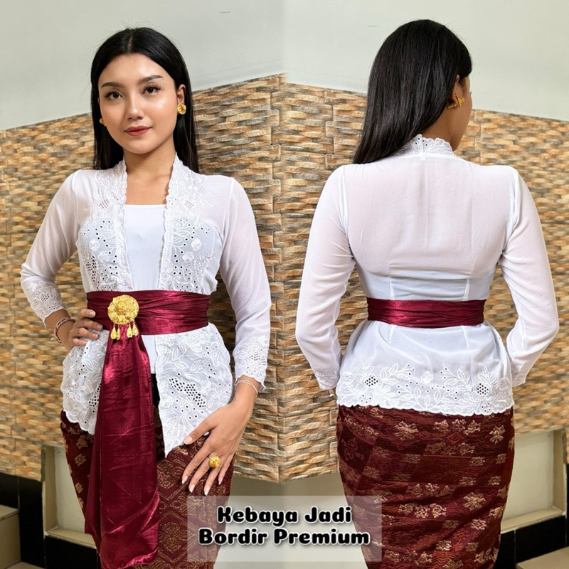 Kebaya jadi bordir putih