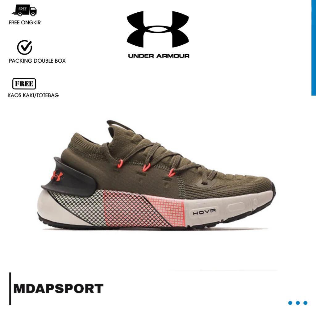 Under Armour HOVR Phantom 3 Mens Running Shoes - Green Army